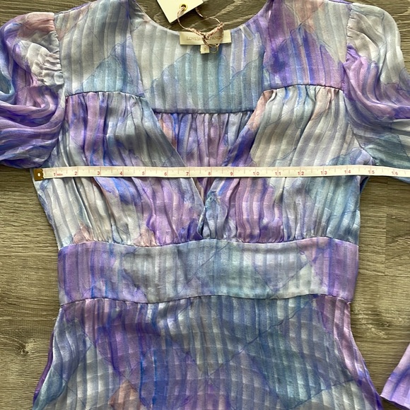 LoveShackFancy | Meridian 100% Silk Dress in Raindrop - Picture 6 of 13